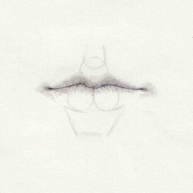 Draw the corners of the mouth