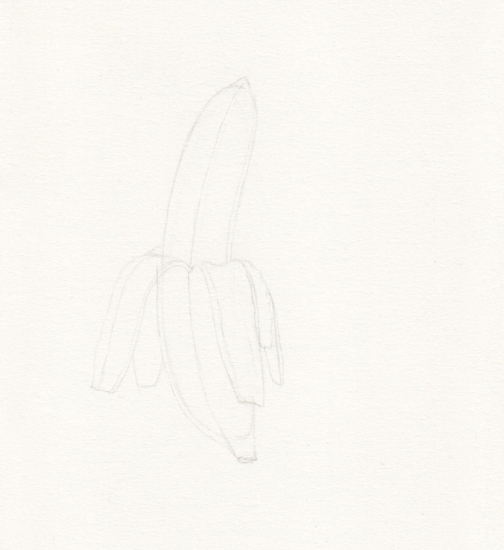Skizze einer Banane zeichnen
