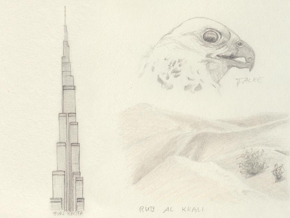 Skizze aus Dubai