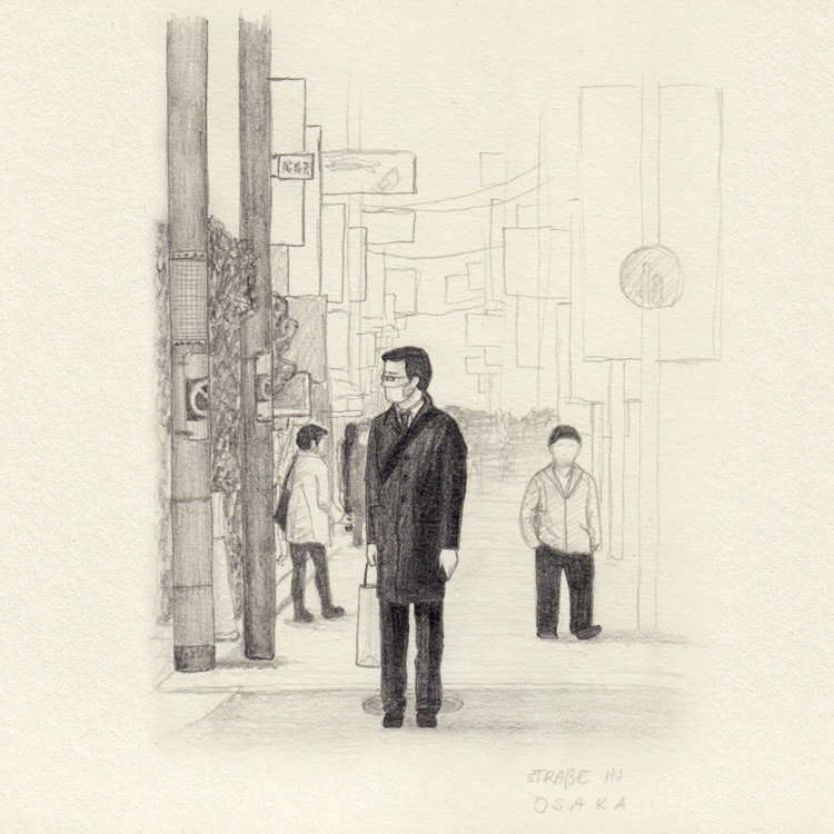 Sketchbook Ideas: Street in Osaka
