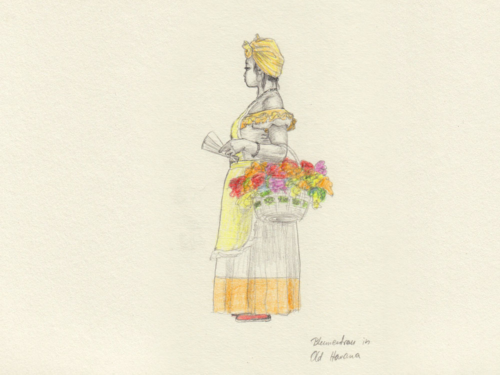 Skizze Frau in Havana