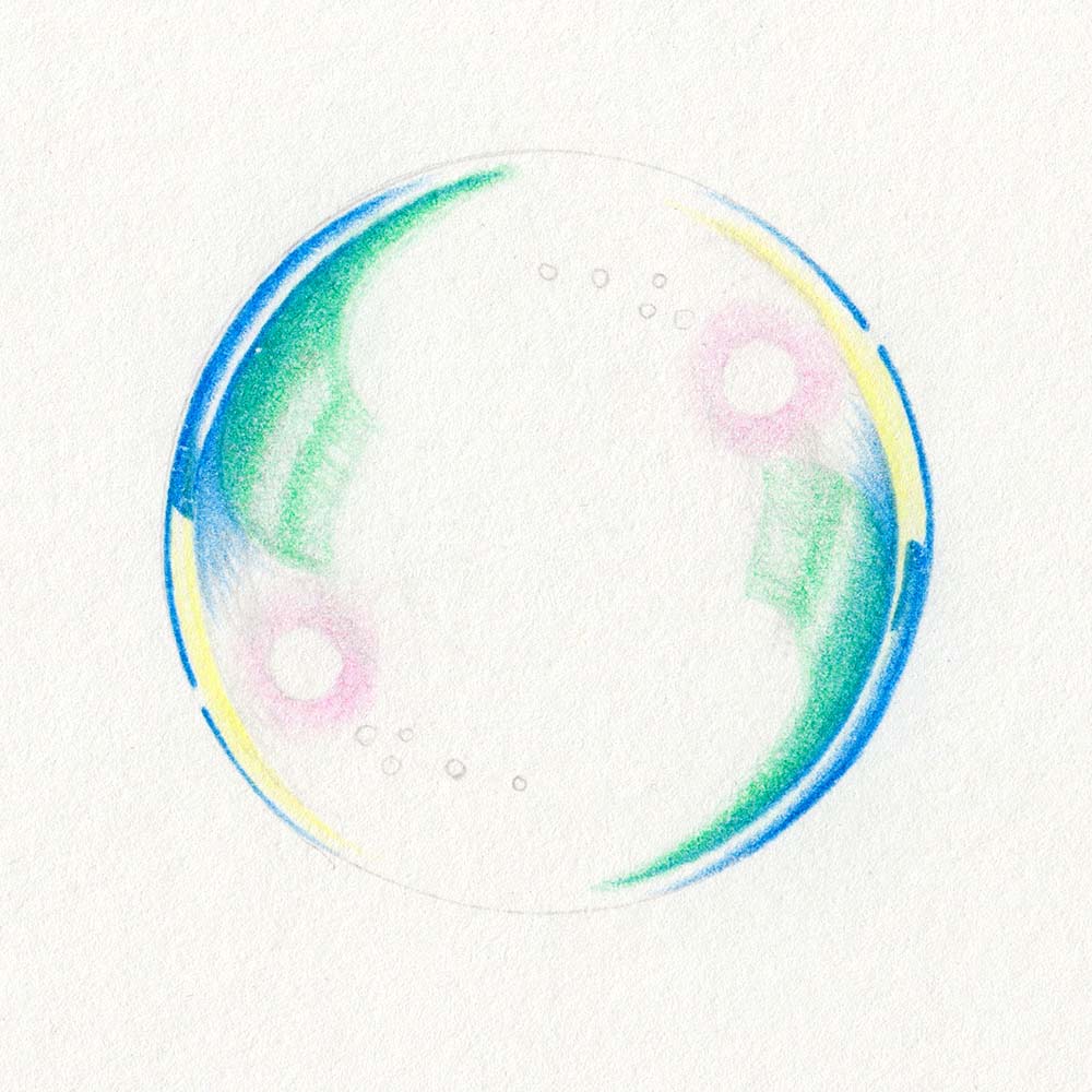 Colours in a bubble