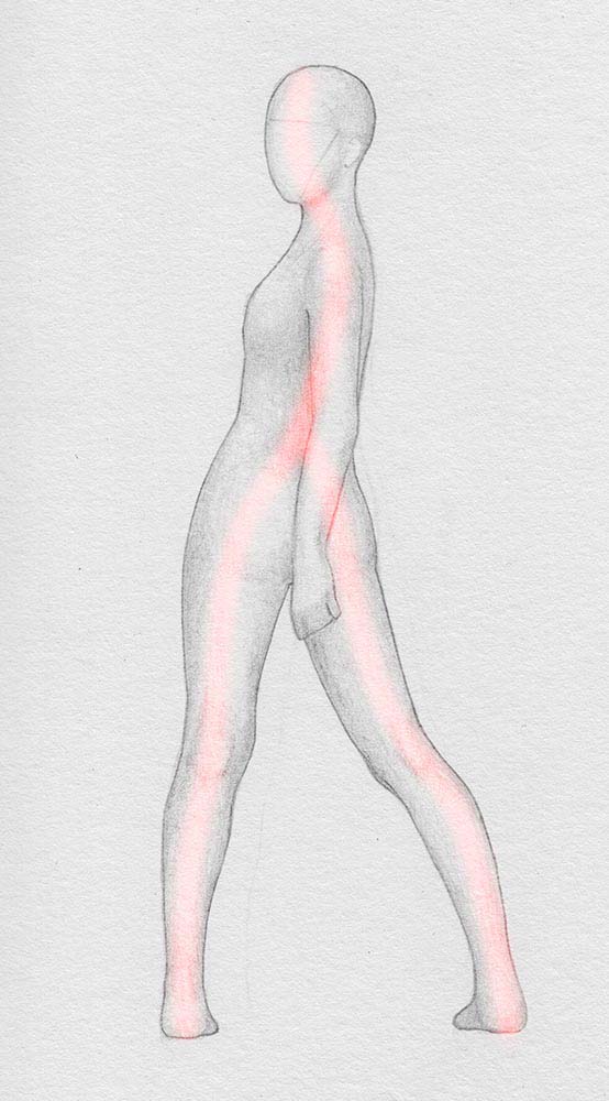 Pose Reference for Drawing: Standing Person from Behind