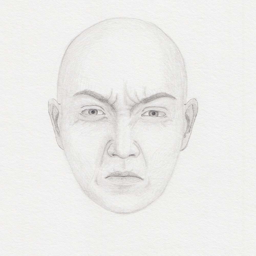 Wütendes Gesicht zeichnen: Wut