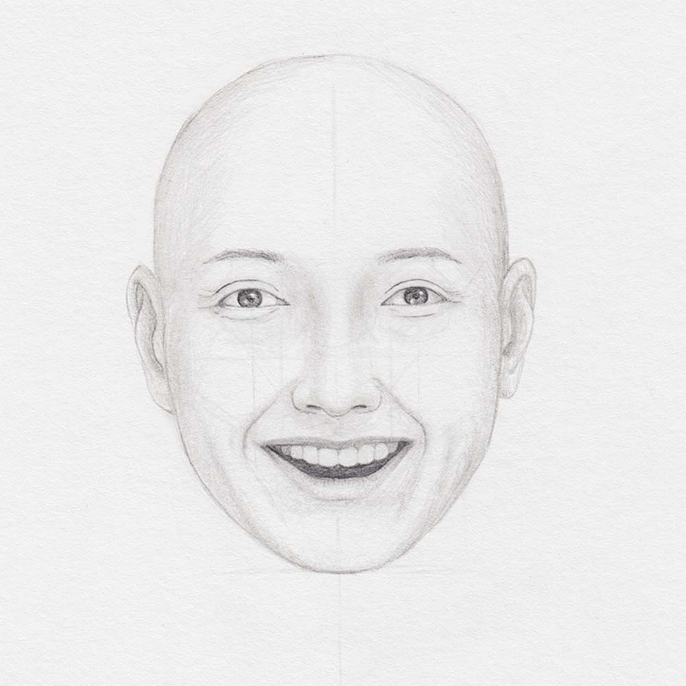 Fröhliches Gesicht zeichnen: Freude