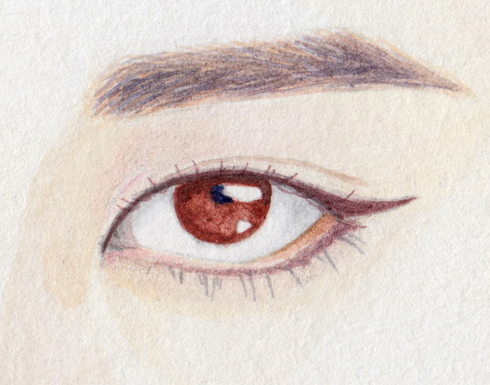 Drawing Eyes Dark Brown
