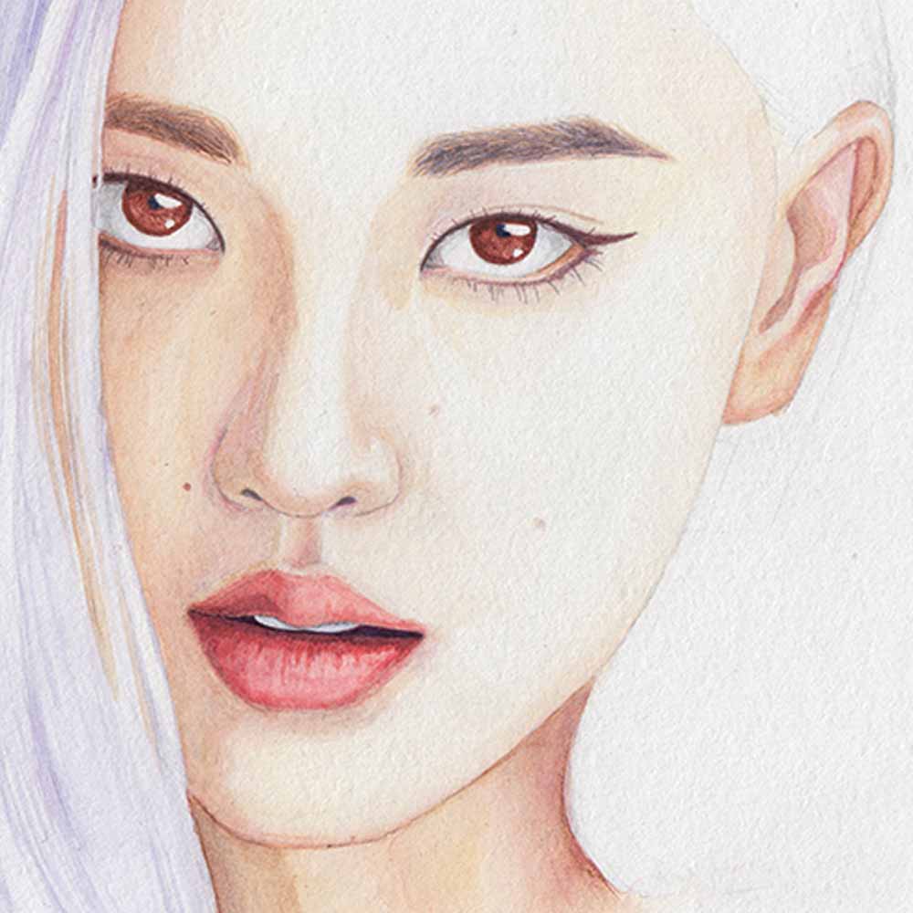 Painting the Eyes and Mouth of Rosé