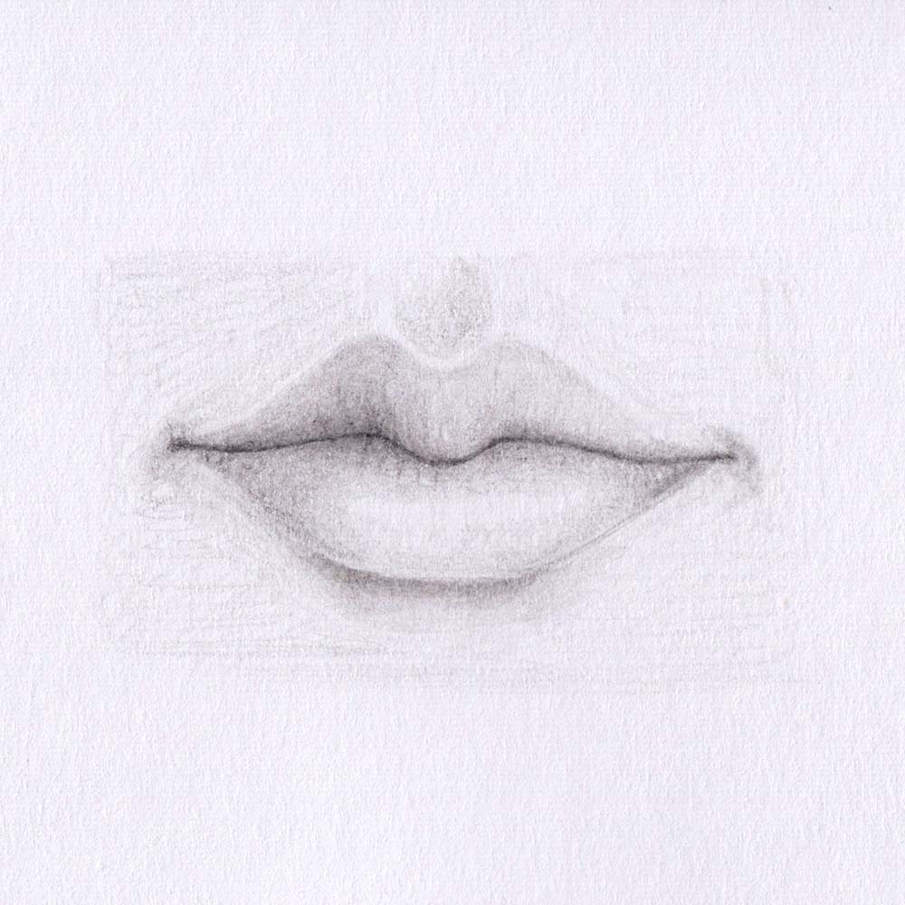 Lippen zeichnen: spitzer Amorbogen
