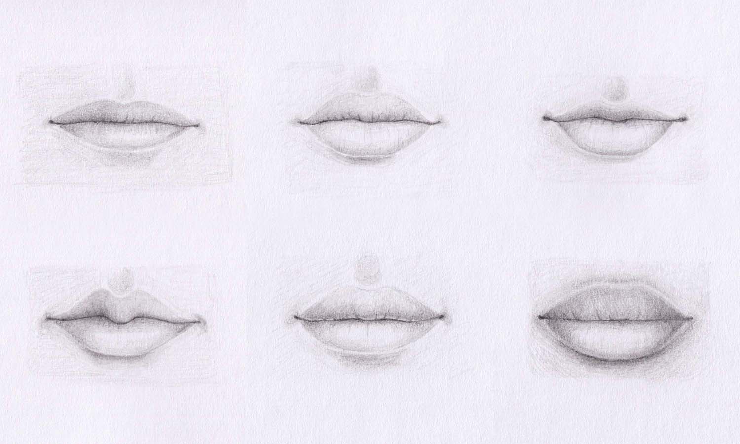 Lippen zeichnen: Verschiedene Lippenformen