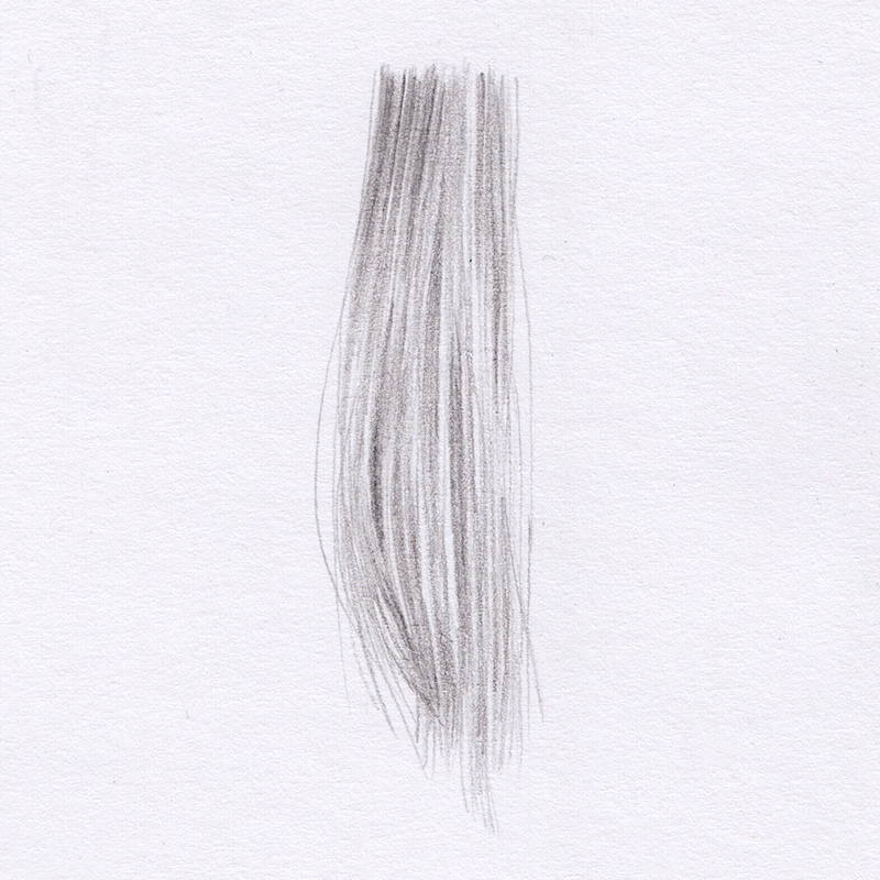 Glattes Haar zeichnen