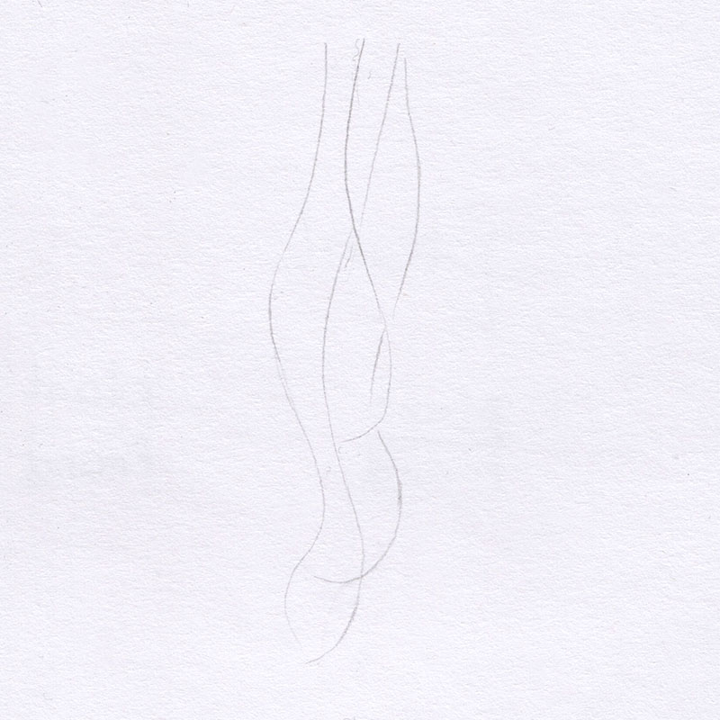 Drawing Wavy Hair: Basic Structure