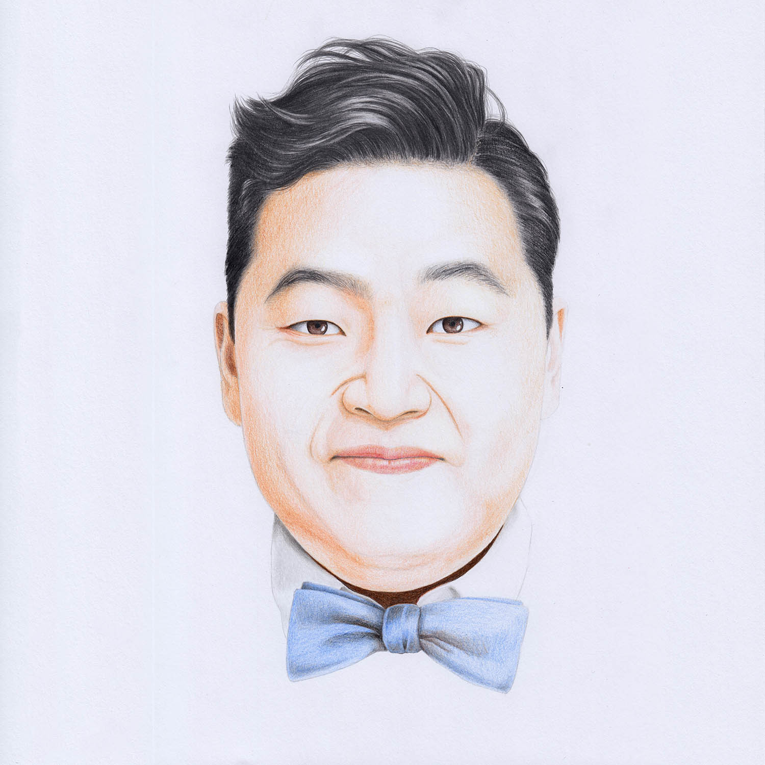 Buntstift Portrait Zeichnung Psy