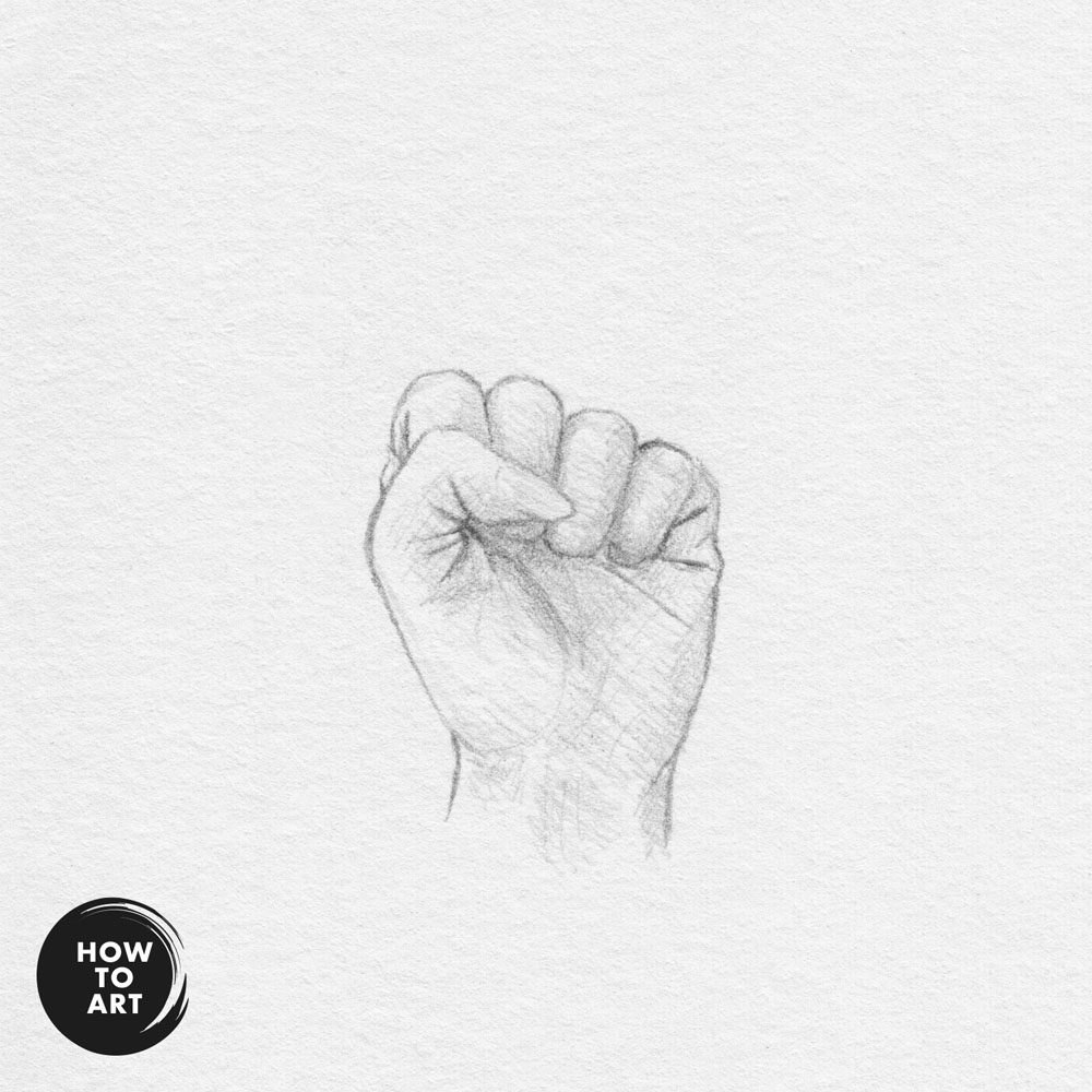 Hand Drawing: Fist, closed hand