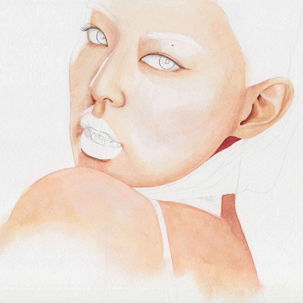 Blackpink Jennie Watercolor: Painting Skin