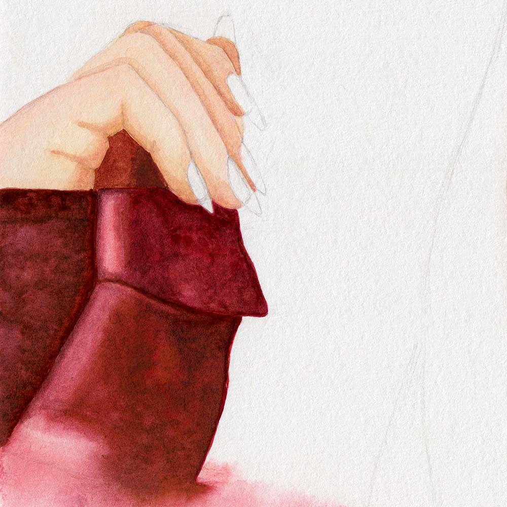 Blackpink Lisa Watercolor: Painting the Sleeve of a Jacket