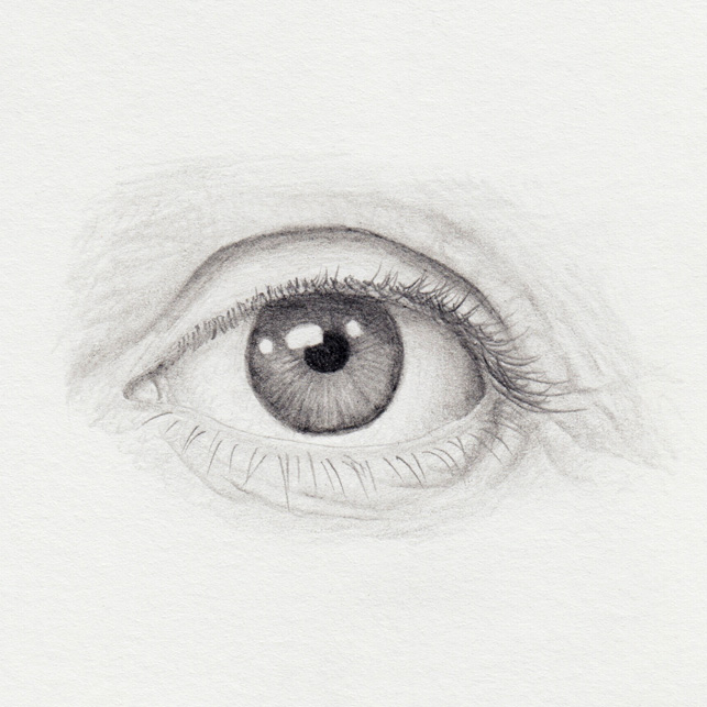 Augen zeichnen Senior