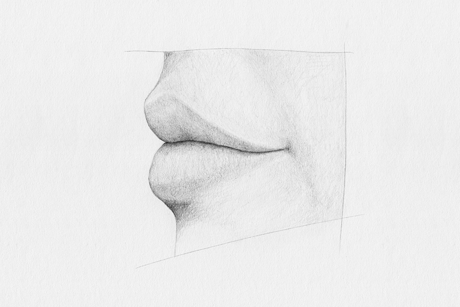 Lippen von der Seite zeichnen