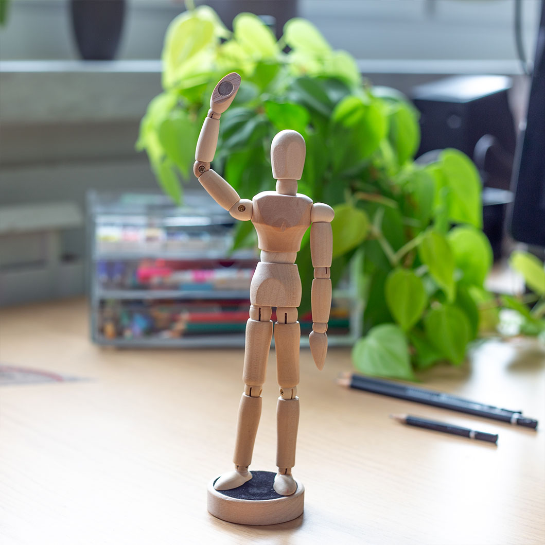 Magnetic Drawing Figure made of Wood