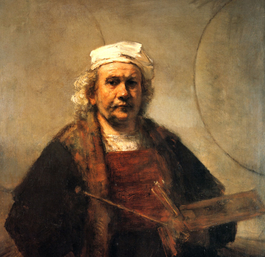 Rembrandt: Self-portrait with two circles